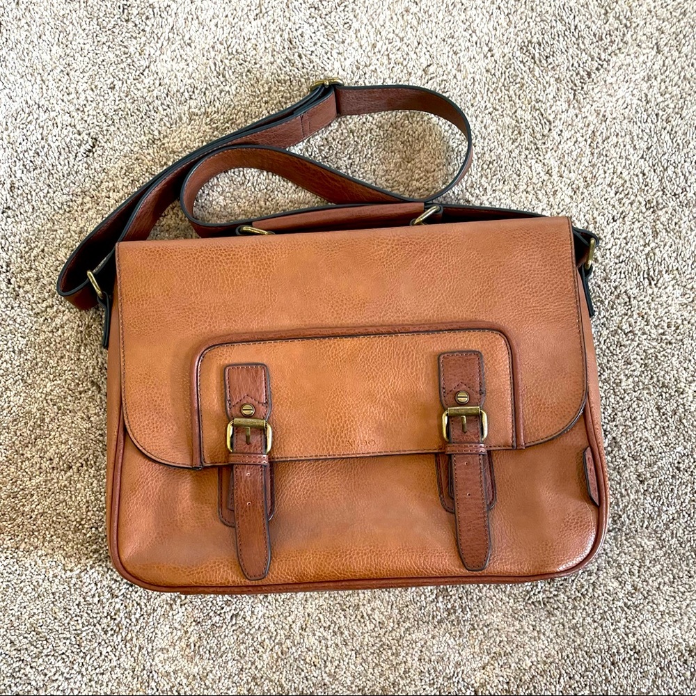 Aldo Vegan Leather Messenger Bag